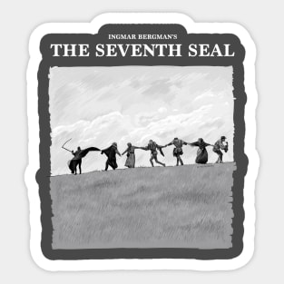 The Seventh Seal Illustration with Title Sticker